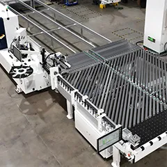 Automatic edge banding connection line